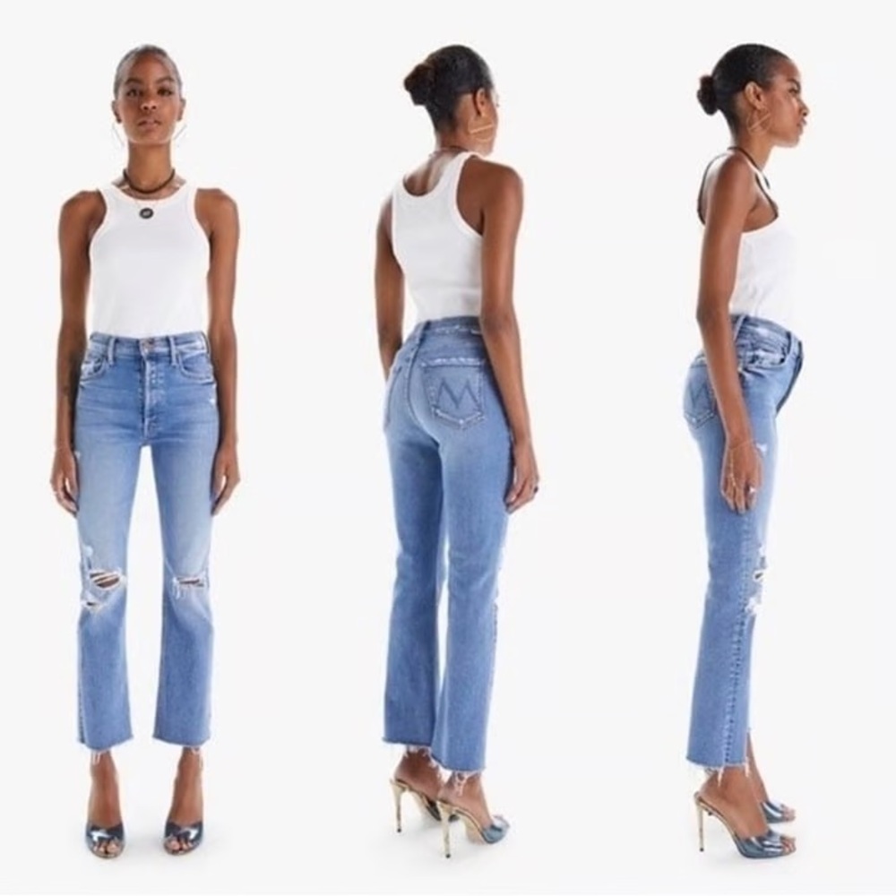 Mother Jeans The Tripper Ankle Fray in Play Like A Pirate